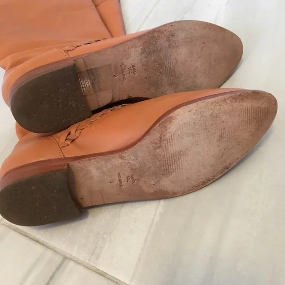 Anthropologie Candela Tan Braided Pull On Over The Knee Boots - SZ 8 - Picture 11 of 11